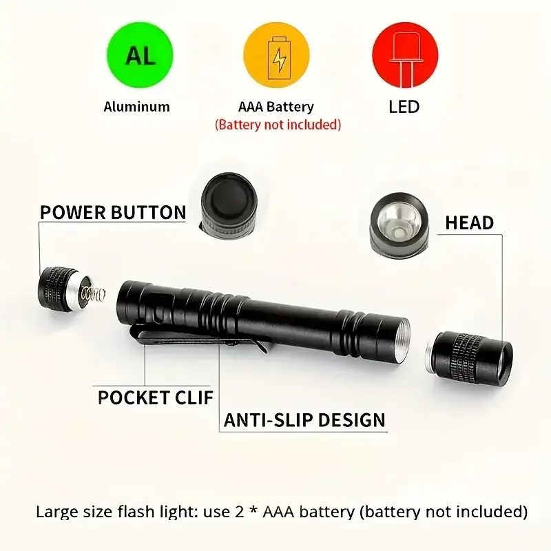 395nm UV Pen FLaslight,Blacklight Flashlight w/ Clip Portable Detector for Hotel/Pet Urine/Bed Bugs/Camping(AAA Battery Powered)