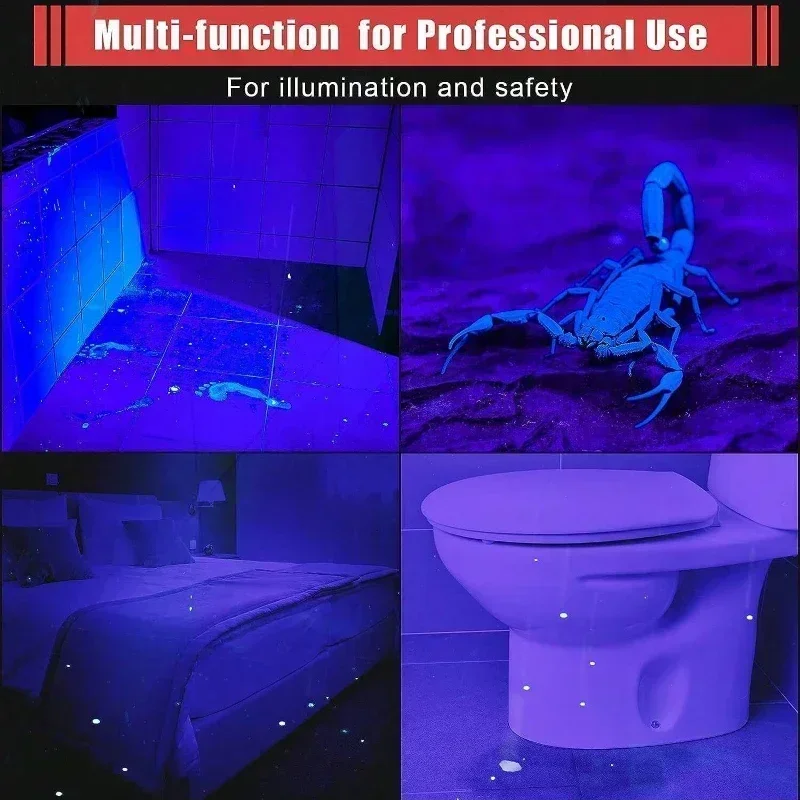 395nm UV Pen FLaslight,Blacklight Flashlight w/ Clip Portable Detector for Hotel/Pet Urine/Bed Bugs/Camping(AAA Battery Powered)
