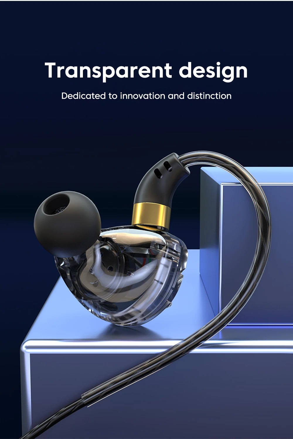 Type-C Wired Headphones In-Ear Sports Heavy Bass Gaming Earphones With Mic Volume Adjustment Call Line Control Cellphones Earbud