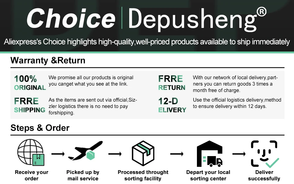 Depusheng Wireless In-Ear Monitor System Portable and Rechargeable Transmitter and Receiver for Stage Performance