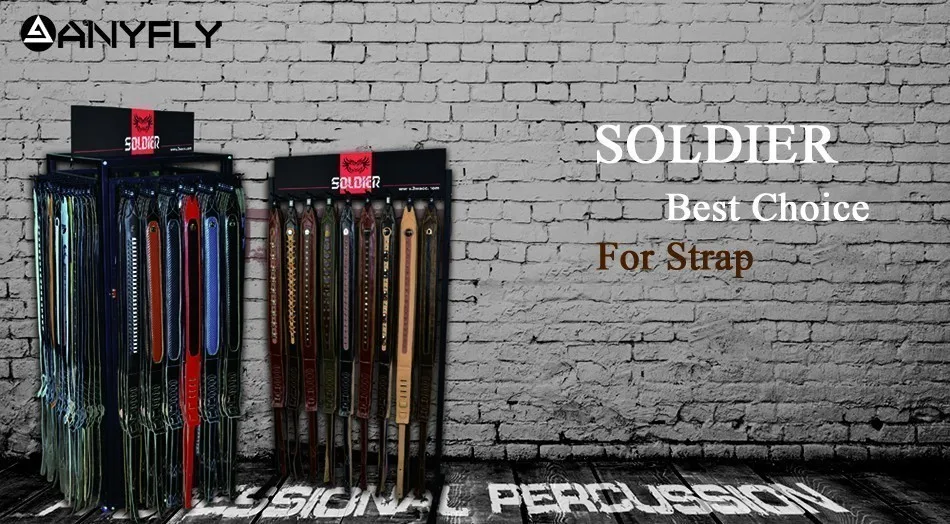 Soldier High Quality Genuine Leather Real Cowhide Guitar Strap for Electric Bass Guitar Adjustable Padded Belt Black Browm Color