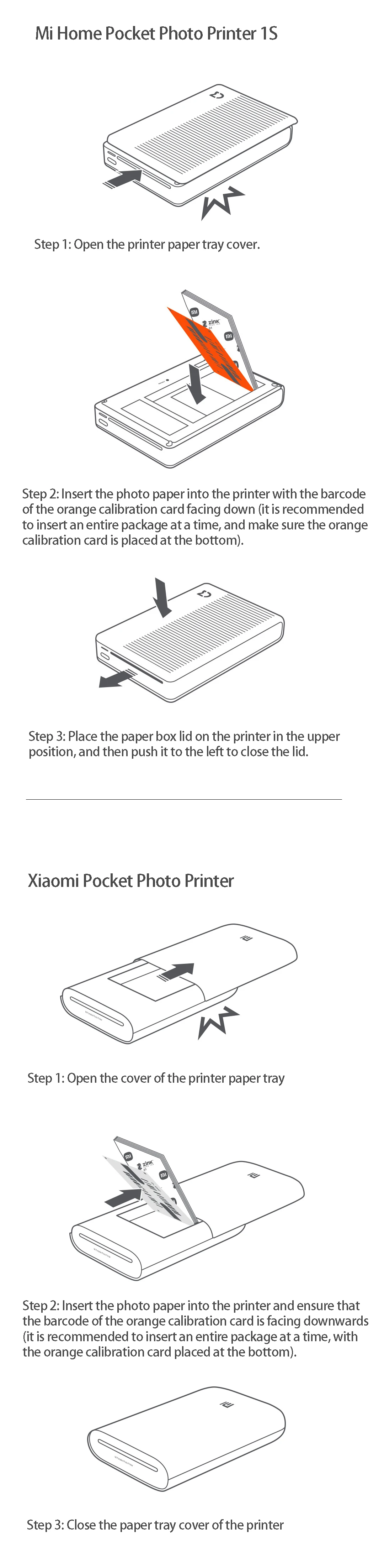 Xiaomi Portable Dye-Sublimation Photo Paper/Stickers 50 Sheets Original zink Mijia Pocket Printer Self-adhesive Photo Paper