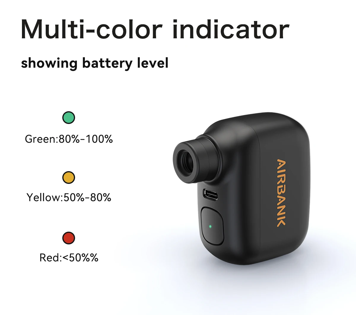 AIRBANK Pocket SE Mini Portable Electric Pump For Bicycle Cordless Tire Presta Schrader Valve Bike Accessories Fast Charging