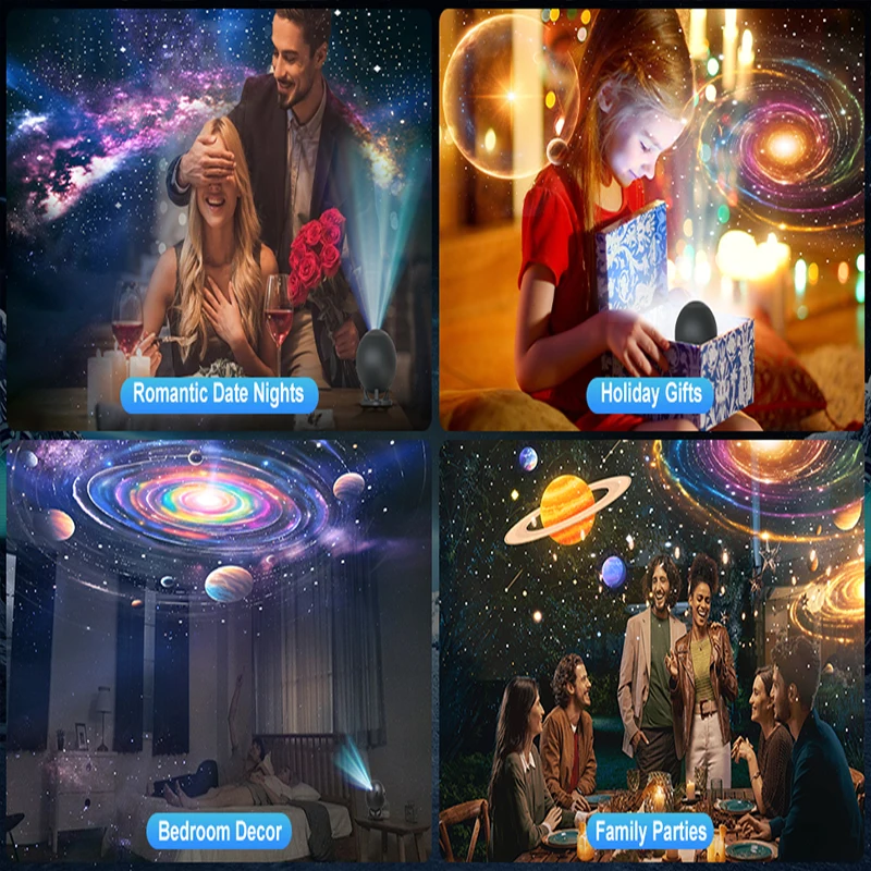 Planetarium Projector for Bedroom, 12 Image Discs, Galaxy Projectors Star Night Light, Ceiling Mood Lighting, Space Lamp