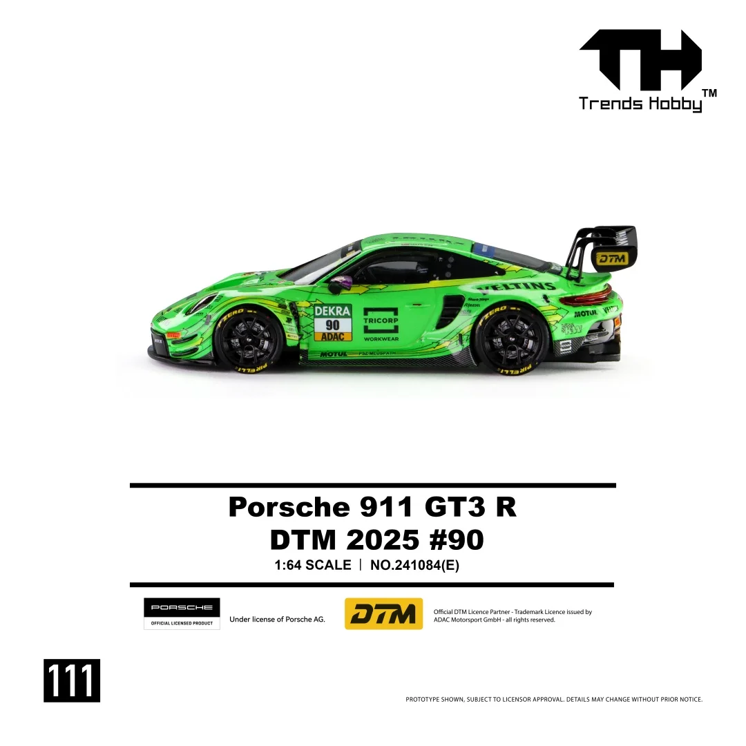 Trends Hobby 1:64 Porsche 911 GT3 Alloy Diecast Car Model Lamborghini Huracan Free Wheels Diecast Collection Gift