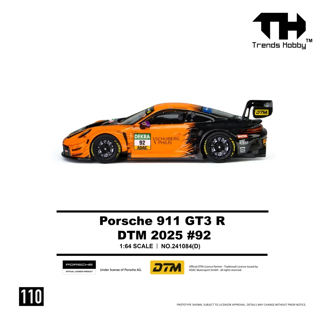 Trends Hobby 1:64 Porsche 911 GT3 Alloy Diecast Car Model Lamborghini Huracan Free Wheels Diecast Collection Gift