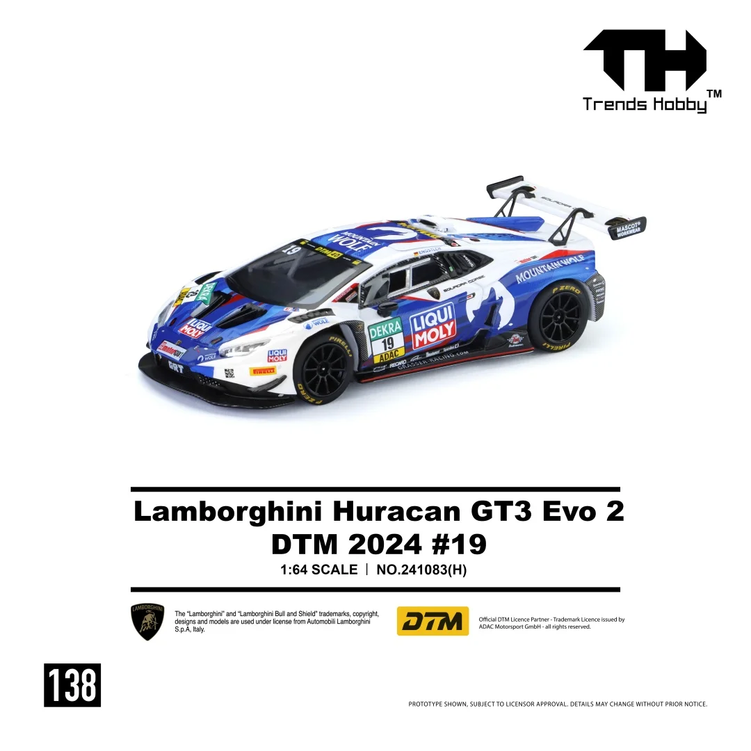 Trends Hobby 1:64 Porsche 911 GT3 Alloy Diecast Car Model Lamborghini Huracan Free Wheels Diecast Collection Gift