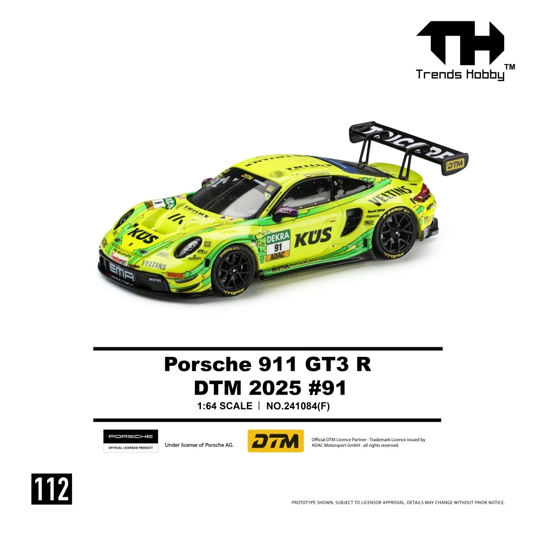 Trends Hobby 1:64 Porsche 911 GT3 Alloy Diecast Car Model Lamborghini Huracan Free Wheels Diecast Collection Gift