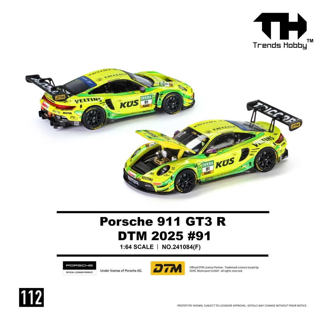 Trends Hobby 1:64 Porsche 911 GT3 Alloy Diecast Car Model Lamborghini Huracan Free Wheels Diecast Collection Gift