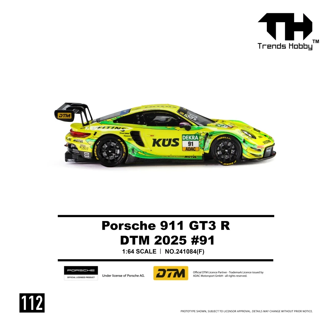 Trends Hobby 1:64 Porsche 911 GT3 Alloy Diecast Car Model Lamborghini Huracan Free Wheels Diecast Collection Gift
