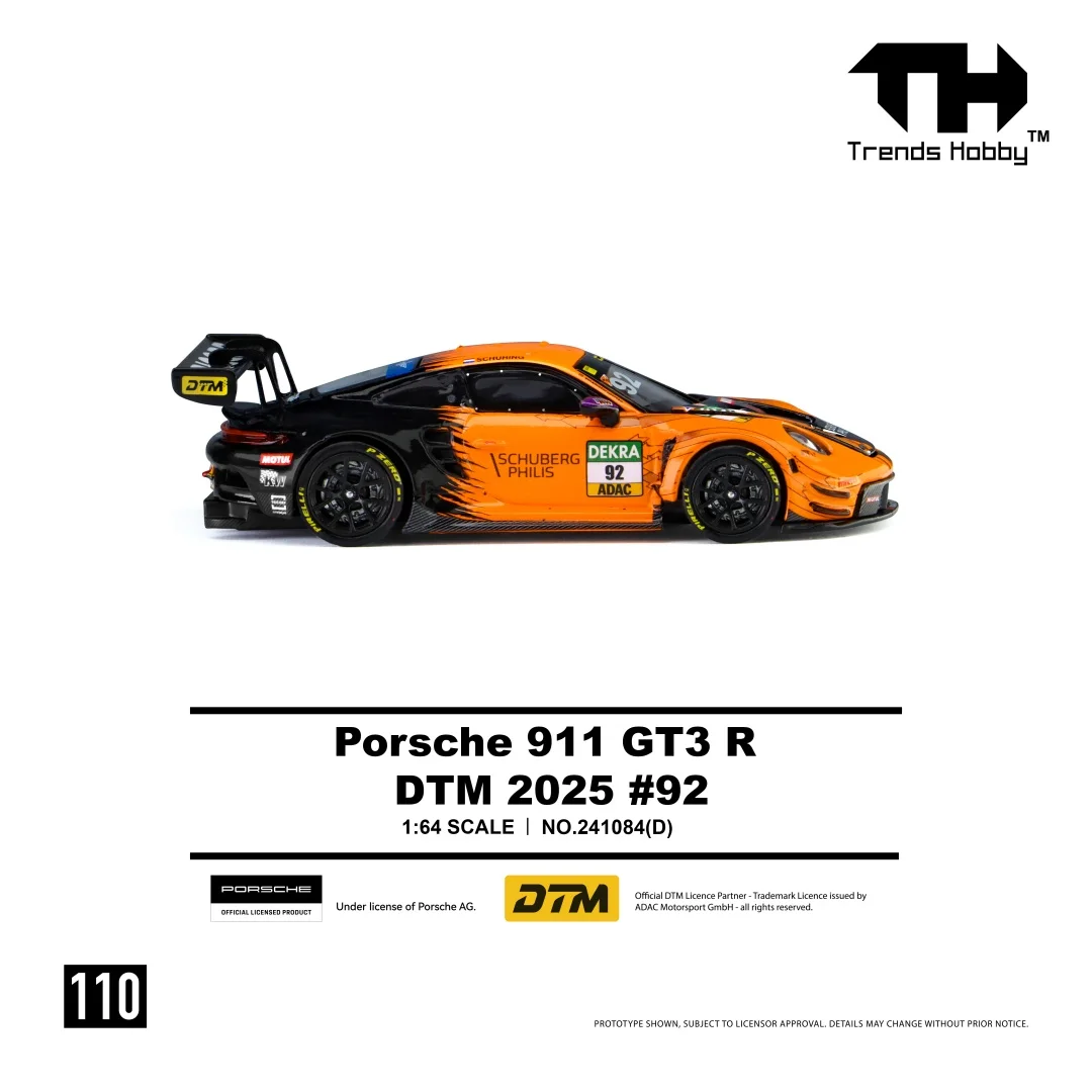 Trends Hobby 1:64 Porsche 911 GT3 Alloy Diecast Car Model Lamborghini Huracan Free Wheels Diecast Collection Gift