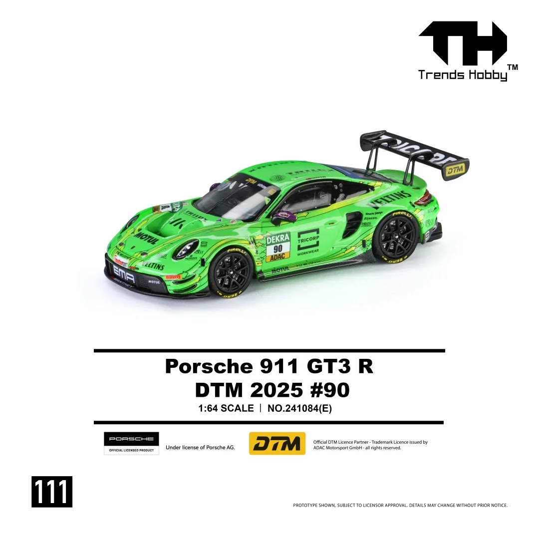 Trends Hobby 1:64 Porsche 911 GT3 Alloy Diecast Car Model Lamborghini Huracan Free Wheels Diecast Collection Gift