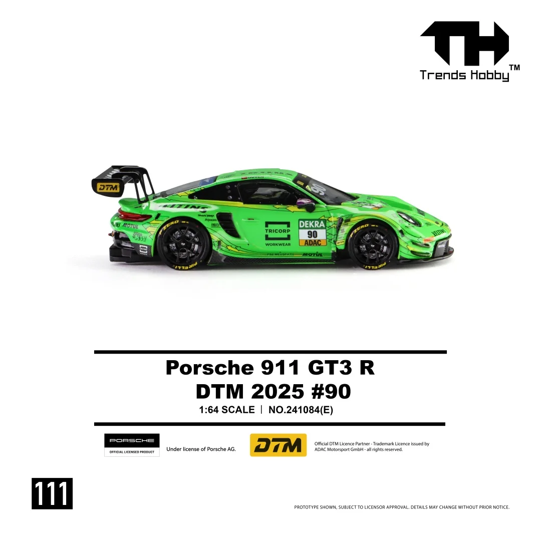 Trends Hobby 1:64 Porsche 911 GT3 Alloy Diecast Car Model Lamborghini Huracan Free Wheels Diecast Collection Gift
