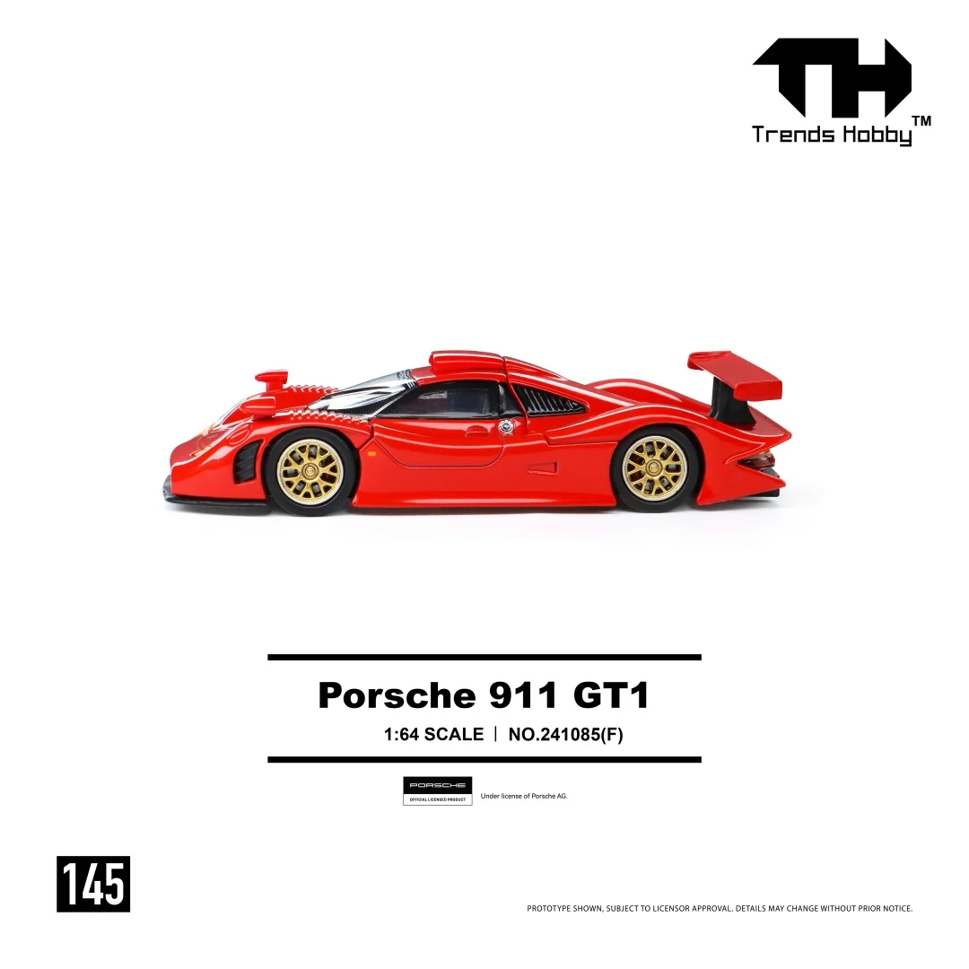 Trends Hobby 1:64 Porsche 911 GT3 Alloy Diecast Car Model Lamborghini Huracan Free Wheels Diecast Collection Gift