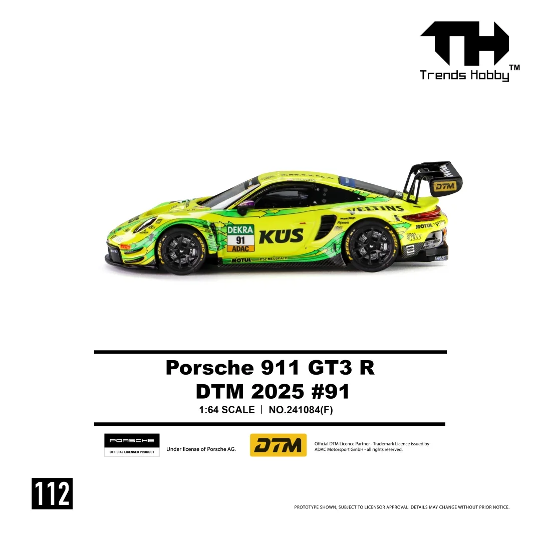 Trends Hobby 1:64 Porsche 911 GT3 Alloy Diecast Car Model Lamborghini Huracan Free Wheels Diecast Collection Gift