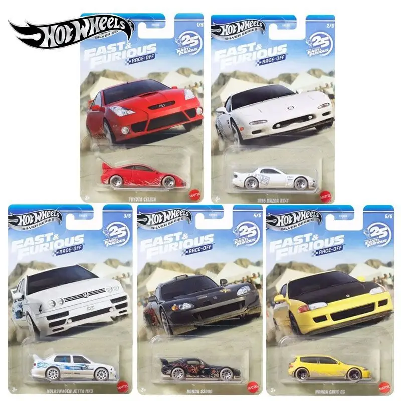 Hot Sale Hot Wheels Hnr88 Fast & Furious Race Off Series Die Casting Toyota Mazda Model Car Toy Collection Car Boy Birthday Gift