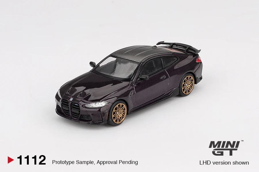 MINIGT 1:64 BMW M4 CS Black Sapphire MGT01213-CH Cars Alloy Diecast Metal Model Kids Toys Boys