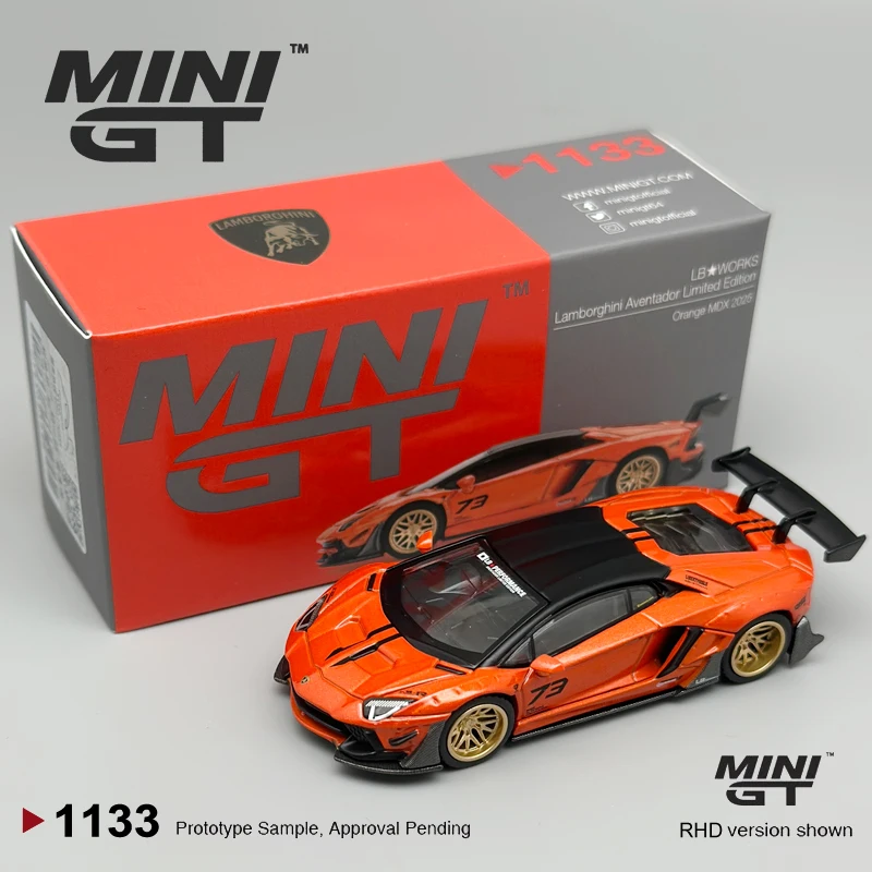 MINIGT 1:64 NISSAN R35 Matte Grey Lamborghini Aventador Martin DBS White ZR1 Yellow Alloy Car Model 1248 1133 1225 1158