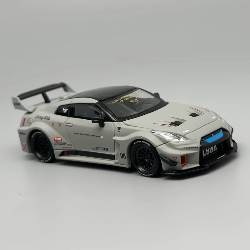 MINIGT 1:64 NISSAN R35 Matte Grey Lamborghini Aventador Martin DBS White ZR1 Yellow Alloy Car Model 1248 1133 1225 1158