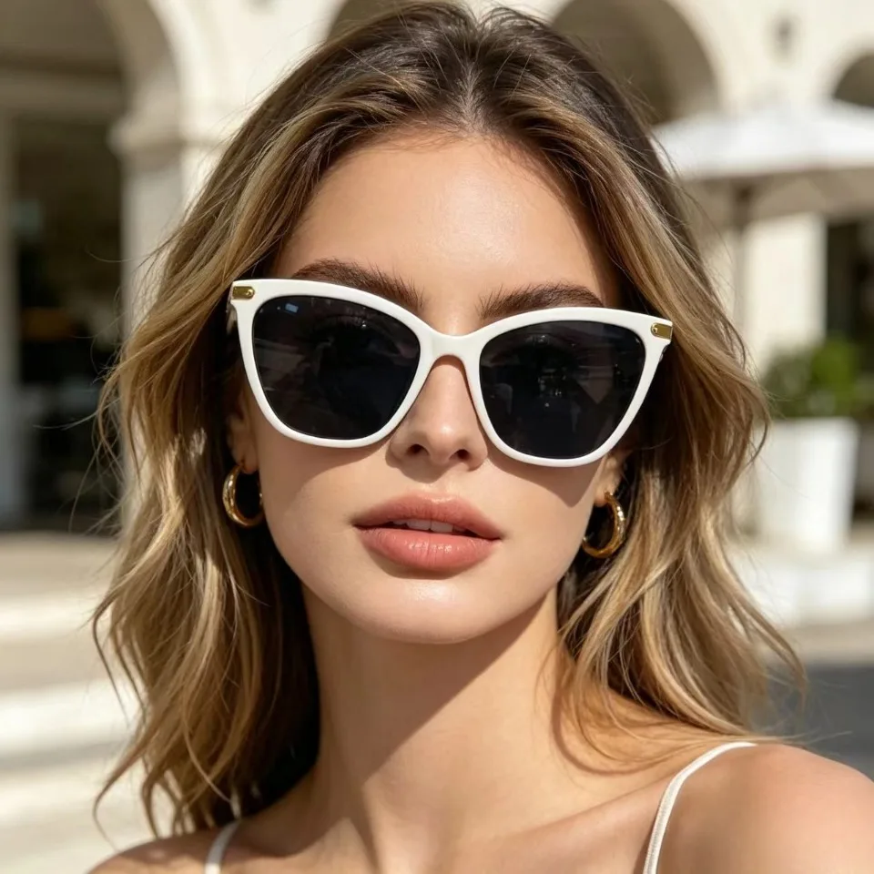 2026 New Model Unisex Fashion Plastic Cat's Eye Frame Sunglasses For Driving Street Photography And Traveling Accessories