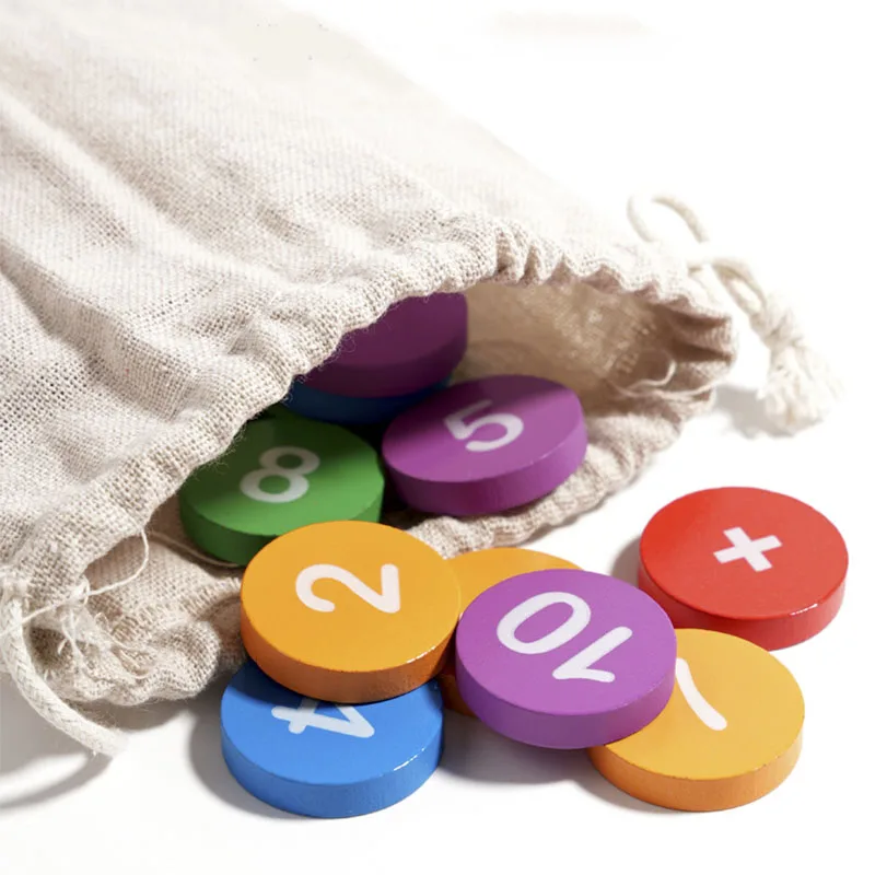 Children's Wooden Number Decomposition Addition Subtraction Operation Montessori Logical Thinking Training Math Educational Toys