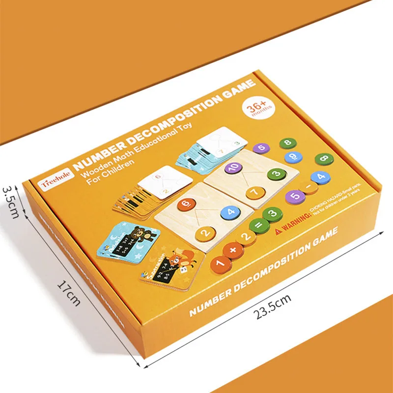 Children's Wooden Number Decomposition Addition Subtraction Operation Montessori Logical Thinking Training Math Educational Toys