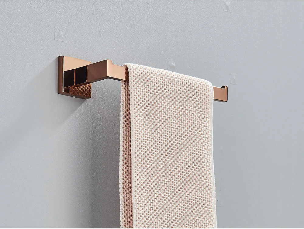 Rose Golden Bath Hardware Set Toilet Accessories Towel Rack Toilet Paper Holder Towel Bar Stainless Steel Bathroom Accessories