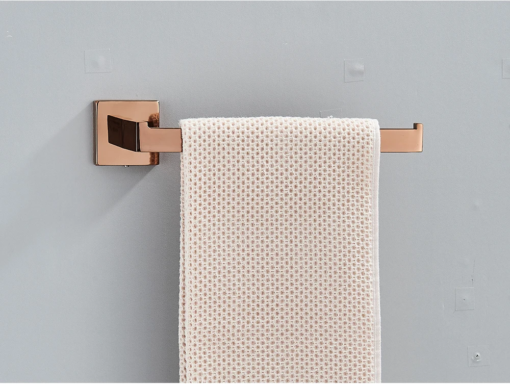 Rose Golden Bath Hardware Set Toilet Accessories Towel Rack Toilet Paper Holder Towel Bar Stainless Steel Bathroom Accessories