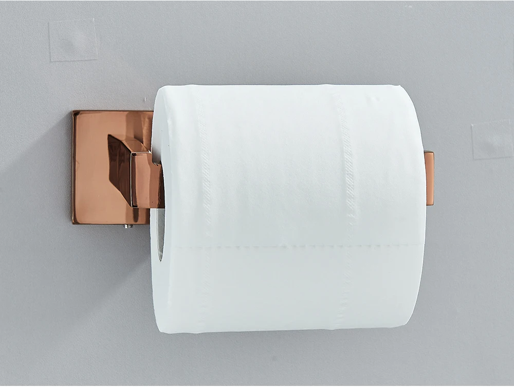 Rose Golden Bath Hardware Set Toilet Accessories Towel Rack Toilet Paper Holder Towel Bar Stainless Steel Bathroom Accessories