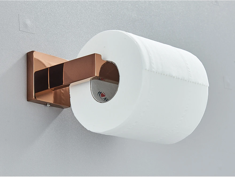 Rose Golden Bath Hardware Set Toilet Accessories Towel Rack Toilet Paper Holder Towel Bar Stainless Steel Bathroom Accessories