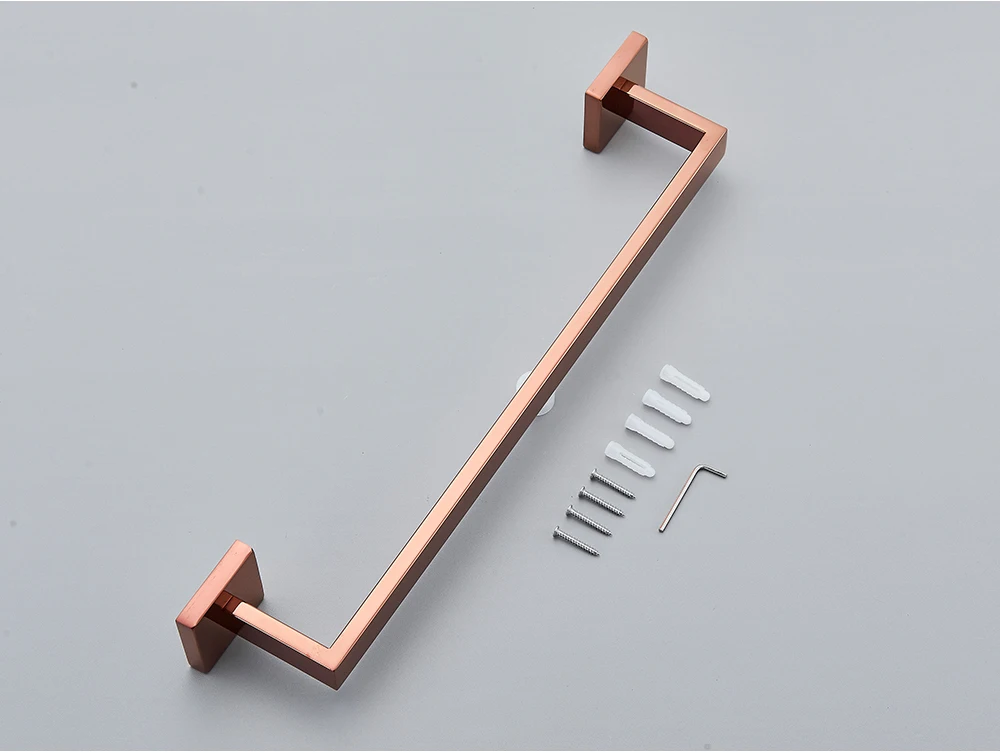 Rose Golden Bath Hardware Set Toilet Accessories Towel Rack Toilet Paper Holder Towel Bar Stainless Steel Bathroom Accessories