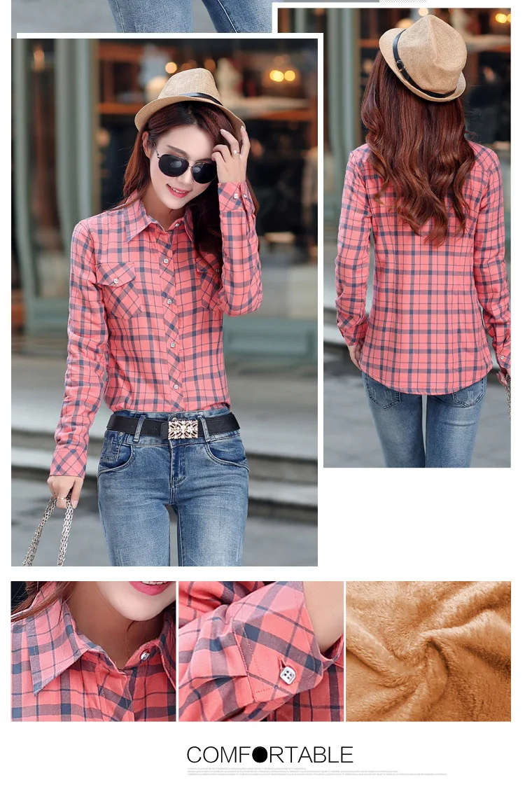 2026 Brand Winter Warm Women Velvet Thicke Plaid Shirt Style Coat Jacket Women Clothes Tops Female Casual Jacket Outerwear