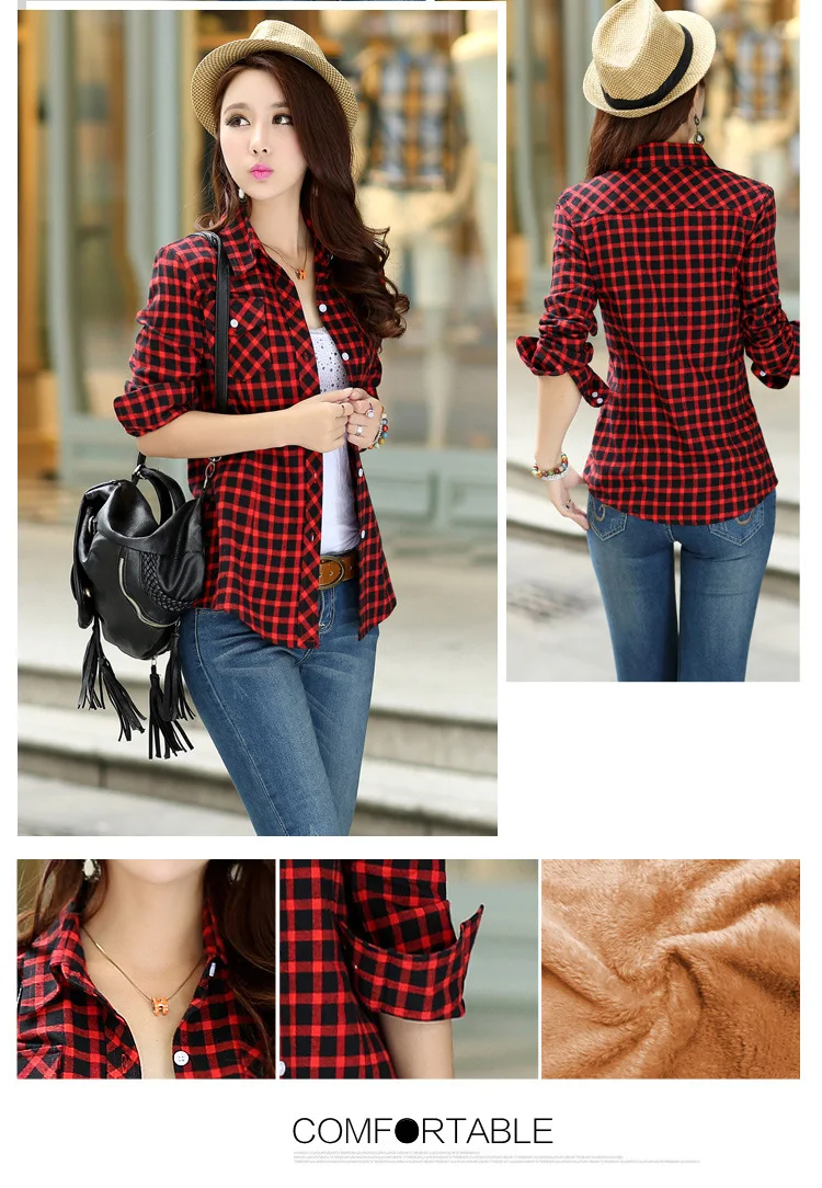 2026 Brand Winter Warm Women Velvet Thicke Plaid Shirt Style Coat Jacket Women Clothes Tops Female Casual Jacket Outerwear