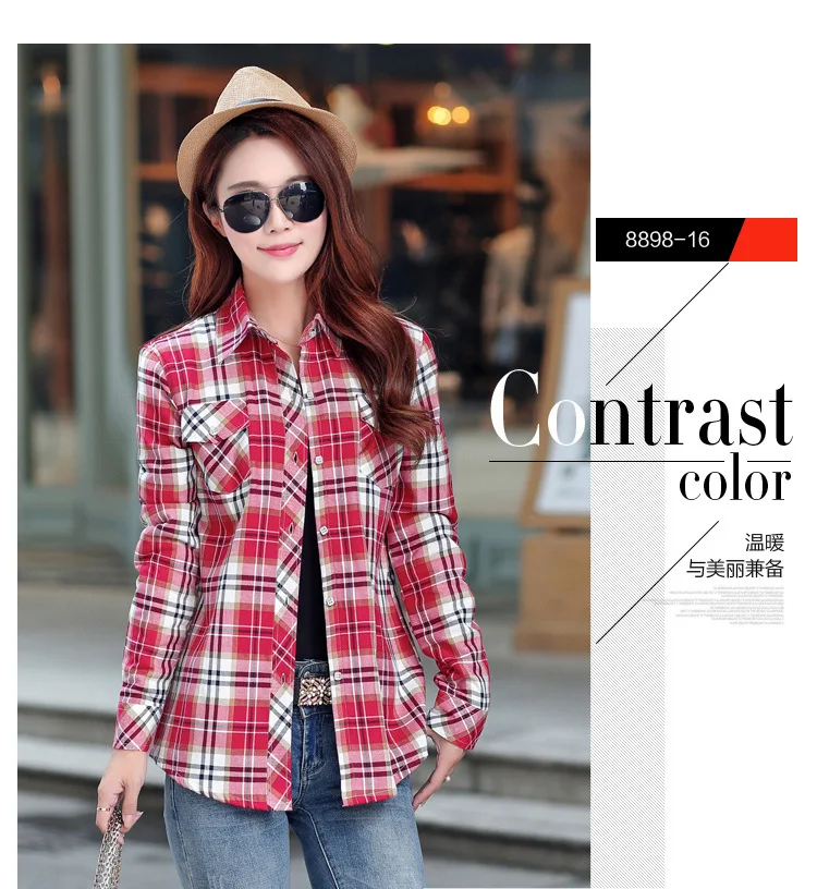 2026 Brand Winter Warm Women Velvet Thicke Plaid Shirt Style Coat Jacket Women Clothes Tops Female Casual Jacket Outerwear
