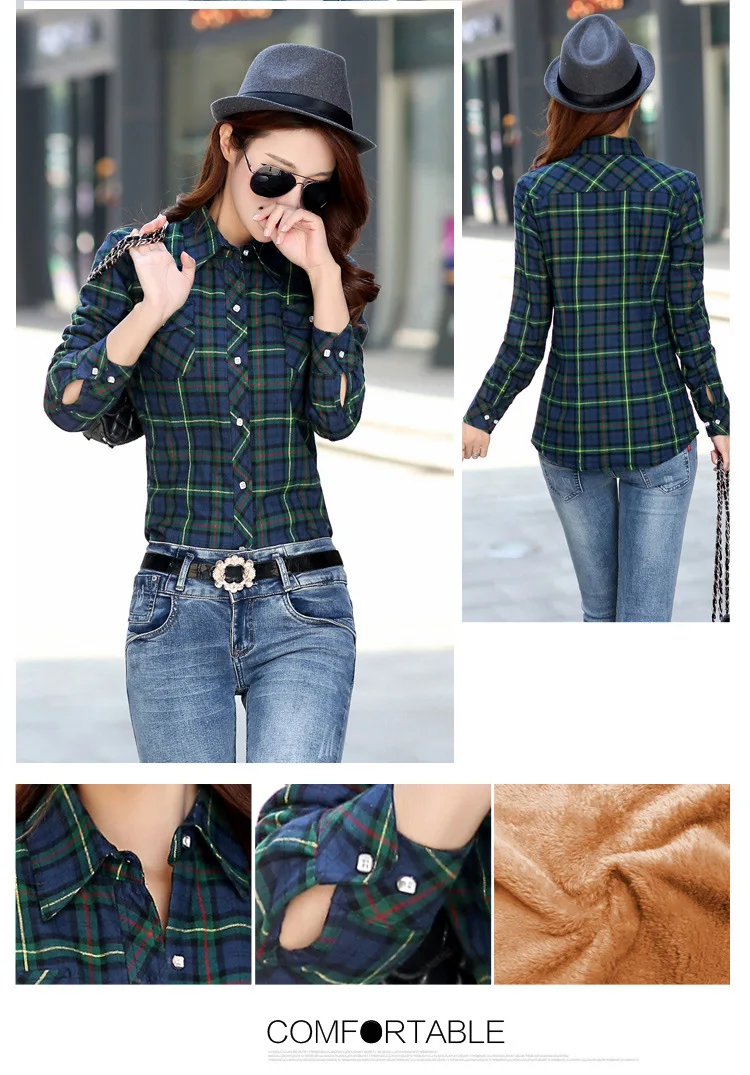 2026 Brand Winter Warm Women Velvet Thicke Plaid Shirt Style Coat Jacket Women Clothes Tops Female Casual Jacket Outerwear