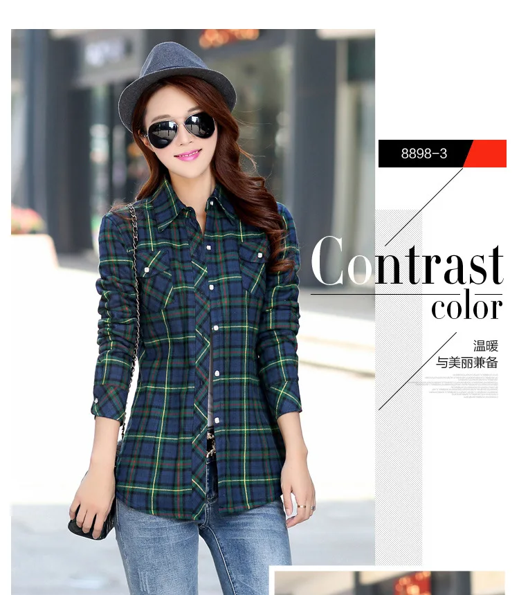2026 Brand Winter Warm Women Velvet Thicke Plaid Shirt Style Coat Jacket Women Clothes Tops Female Casual Jacket Outerwear