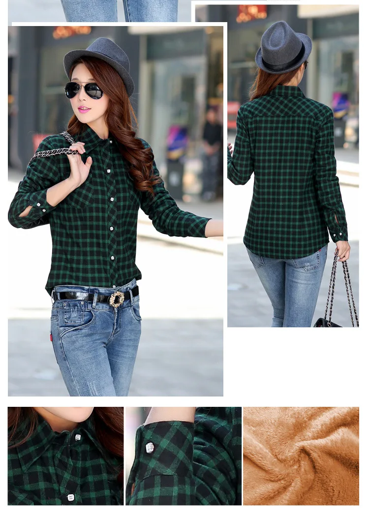 2026 Brand Winter Warm Women Velvet Thicke Plaid Shirt Style Coat Jacket Women Clothes Tops Female Casual Jacket Outerwear