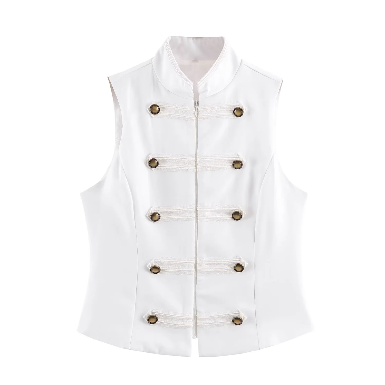 SLTNX Women's Top 2026 Spring New Black Sleeveless Rope Knot Decorative Slim Fit Top Vest Unique Fashion Cool Trendy