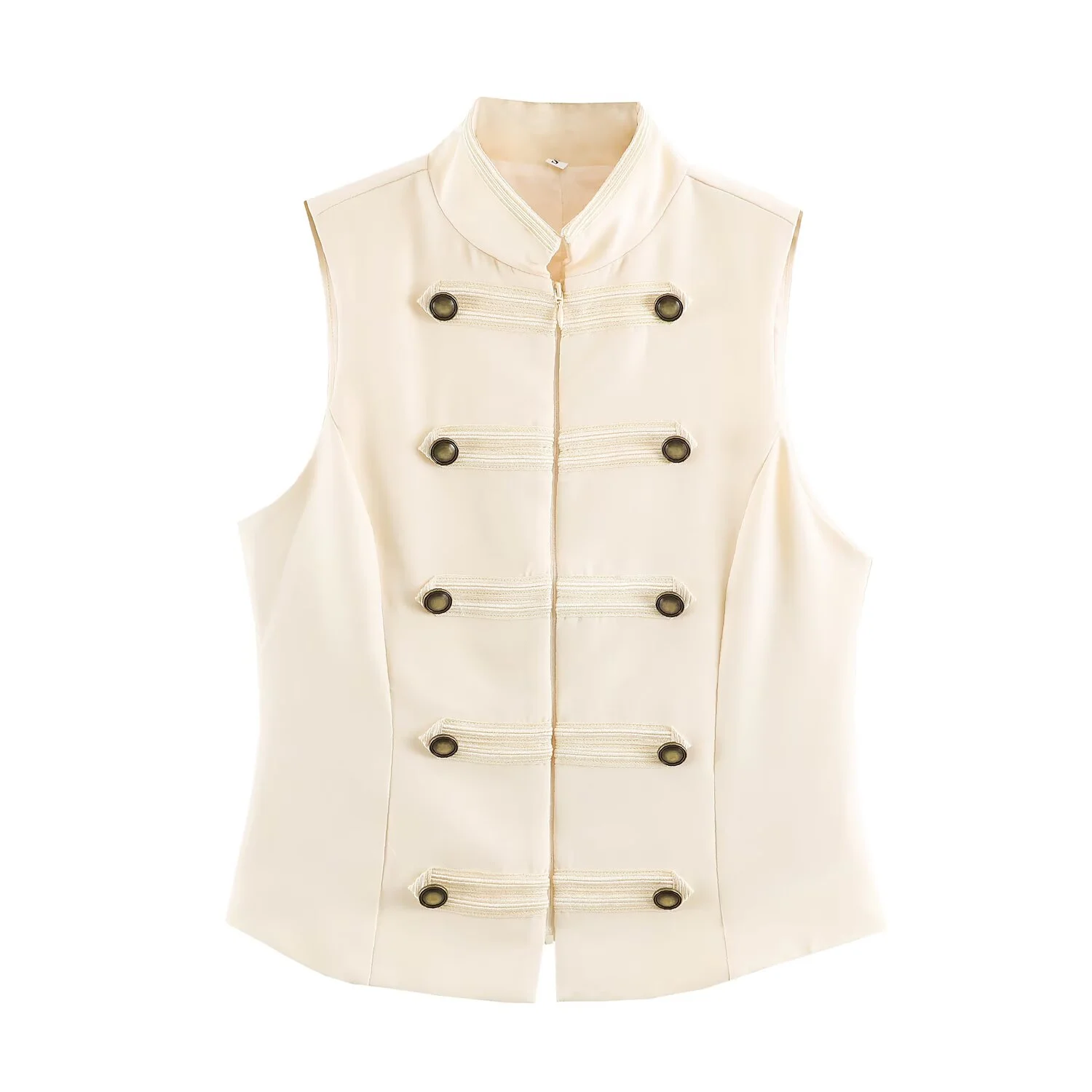 SLTNX Women's Top 2026 Spring New Black Sleeveless Rope Knot Decorative Slim Fit Top Vest Unique Fashion Cool Trendy