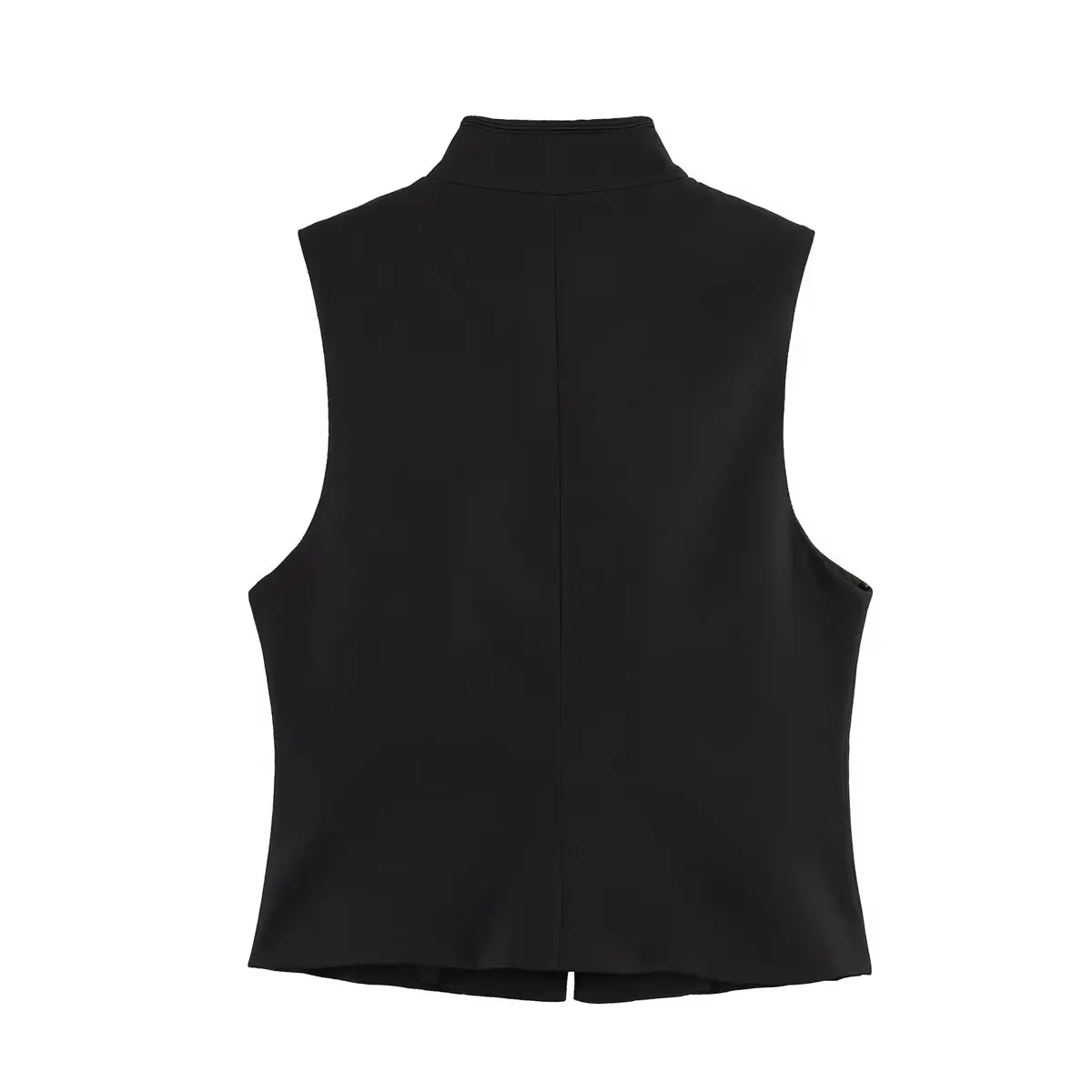 SLTNX Women's Top 2026 Spring New Black Sleeveless Rope Knot Decorative Slim Fit Top Vest Unique Fashion Cool Trendy