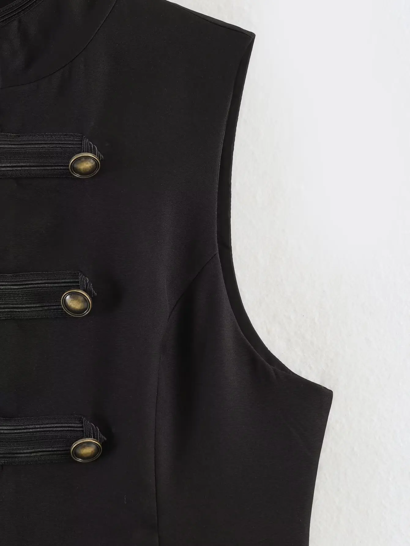 SLTNX Women's Top 2026 Spring New Black Sleeveless Rope Knot Decorative Slim Fit Top Vest Unique Fashion Cool Trendy