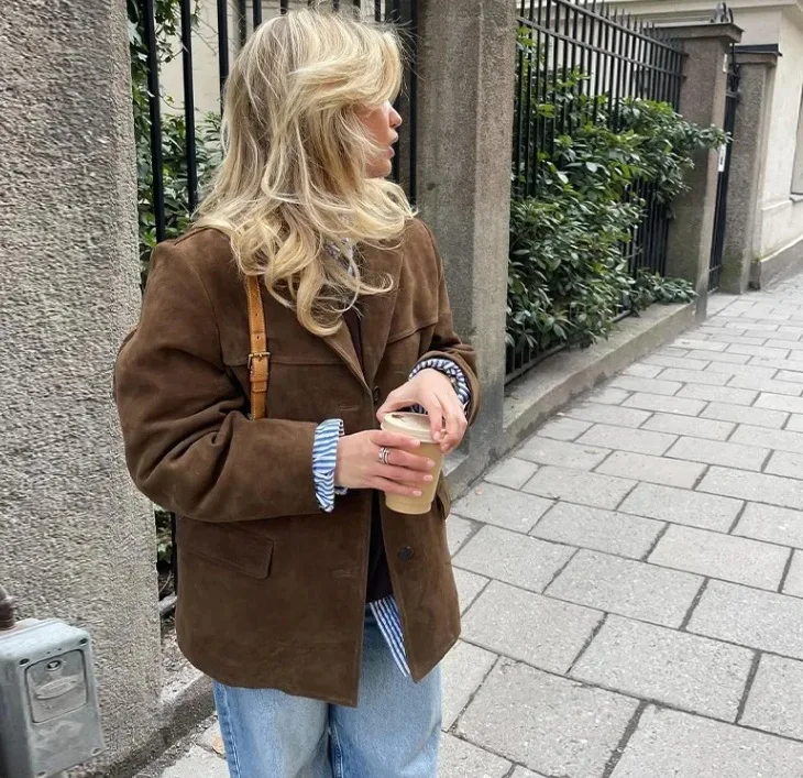 2024 Autumn Winter Women Jacket With Lapel Woman Casual Single Breasted Pocket Long Sleeve Short Coat Street Overcoat