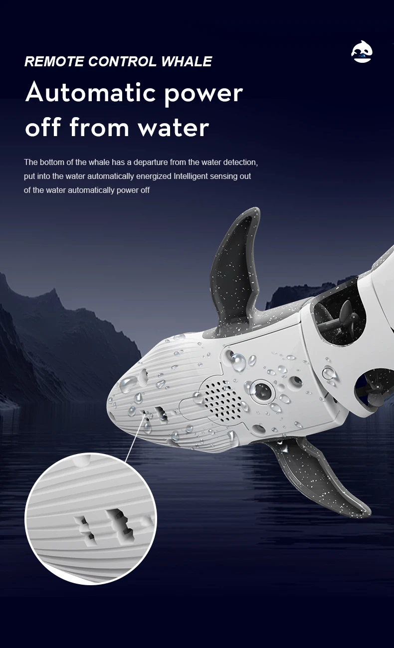 Underwater RC submarine Remote Control Whales shark Submarines Boat toy Ship Diving In Pools Lake Gift water toys for children