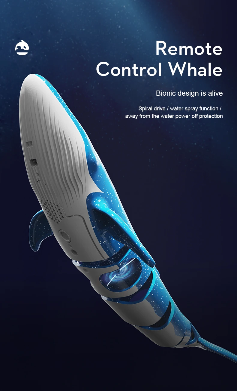 Underwater RC submarine Remote Control Whales shark Submarines Boat toy Ship Diving In Pools Lake Gift water toys for children