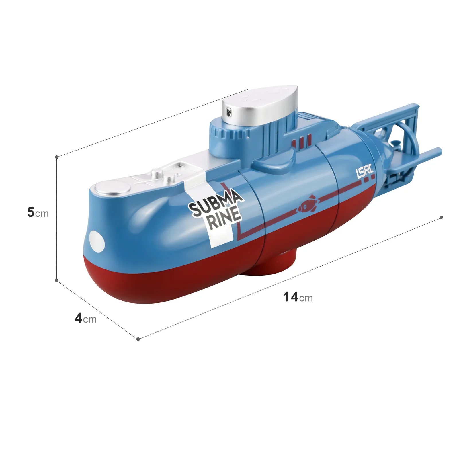 Rc Submarine Mini Boat 0.1M/s Speed Remote Control Boat Waterproof Diving Toy Simulation Model Gift for Kids Boys Girls Child