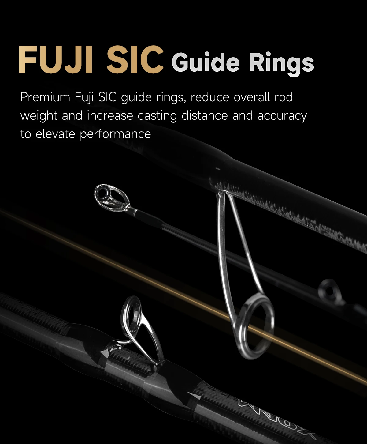 HANDING BONE FALCON Fishing Rod Fuji SIC Guide Ring M40X Carbon Fiber Full Carbon Monocoque Handle Casting Spinning Fishing Rods