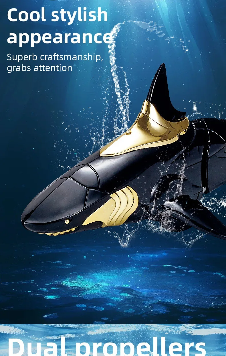 Remote Control Mosasaur Underwater Toy 2.4GHz Electric Aquarium Remote Control Toy Outdoor Boys Children's Pool Water Toy