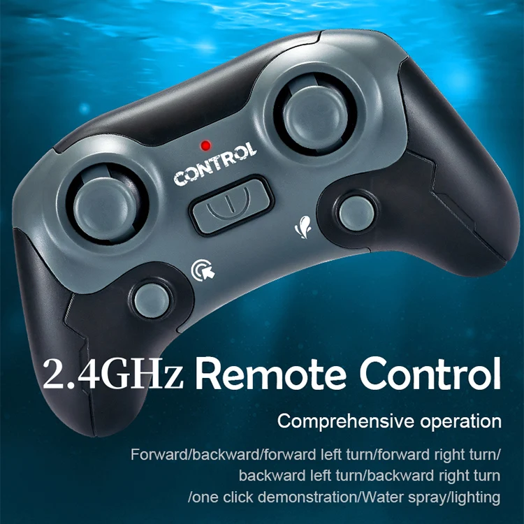 Remote Control Mosasaur Underwater Toy 2.4GHz Electric Aquarium Remote Control Toy Outdoor Boys Children's Pool Water Toy