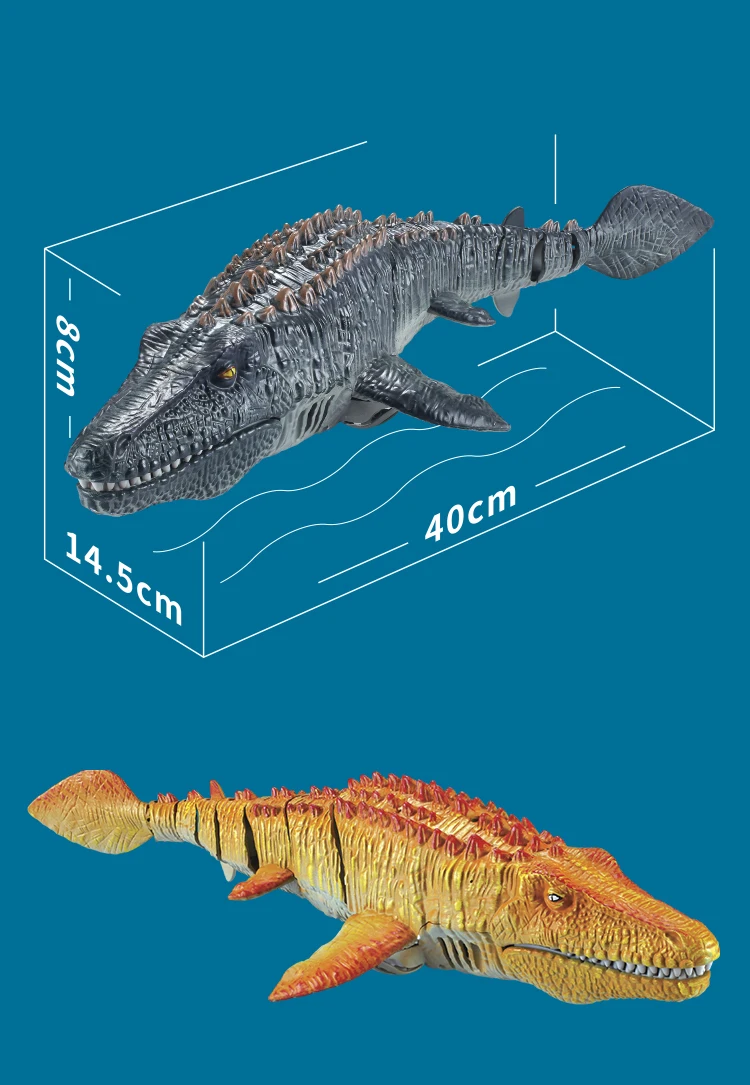 Remote Control Mosasaur Underwater Toy 2.4GHz Electric Aquarium Remote Control Toy Outdoor Boys Children's Pool Water Toy