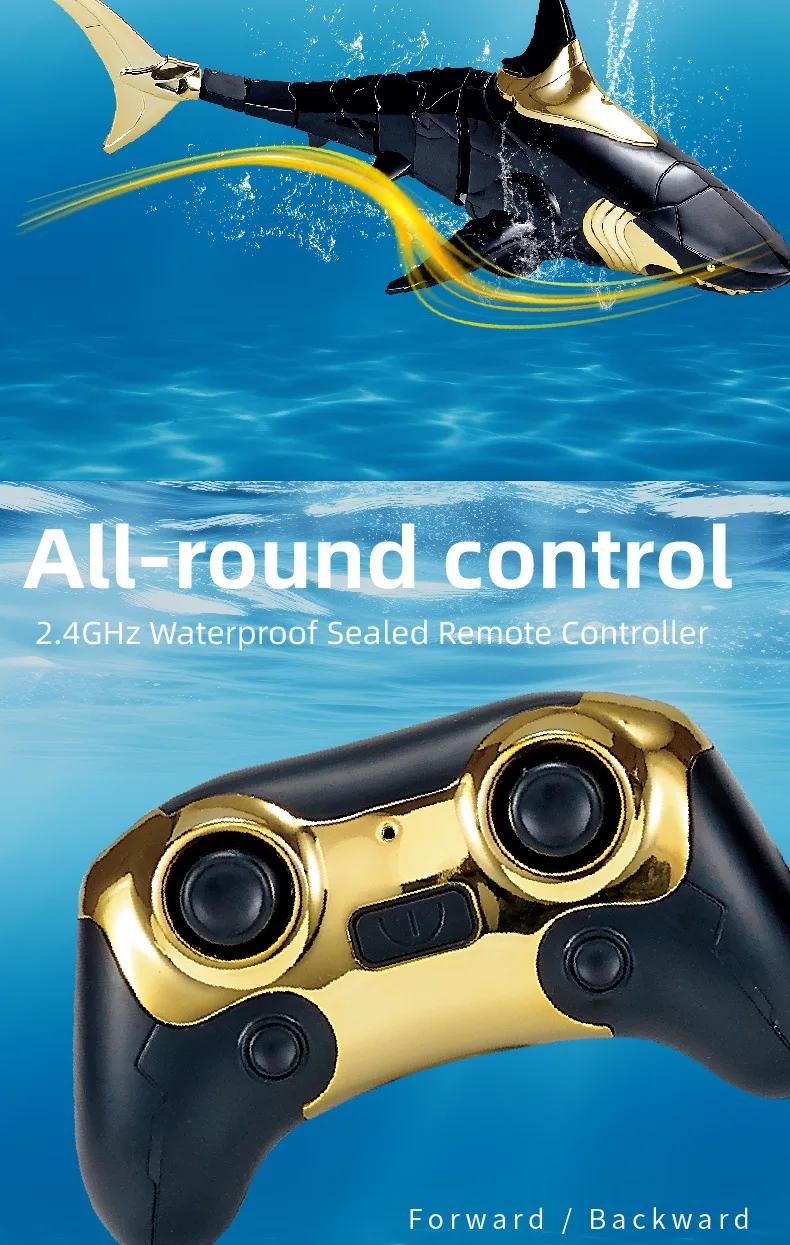 Remote Control Mosasaur Underwater Toy 2.4GHz Electric Aquarium Remote Control Toy Outdoor Boys Children's Pool Water Toy